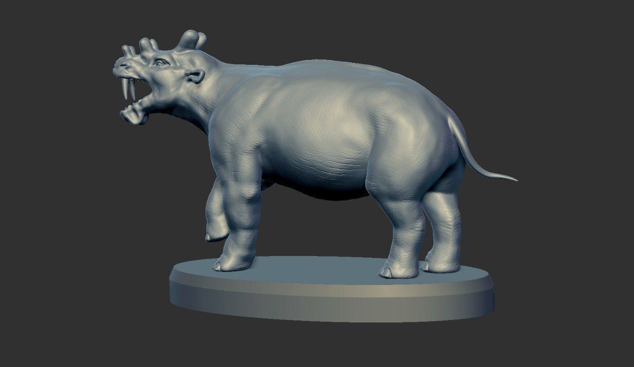 Uintatherium - prehistoric rhino 3D print model_15
