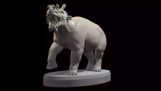 Uintatherium - prehistoric rhino 3D print model