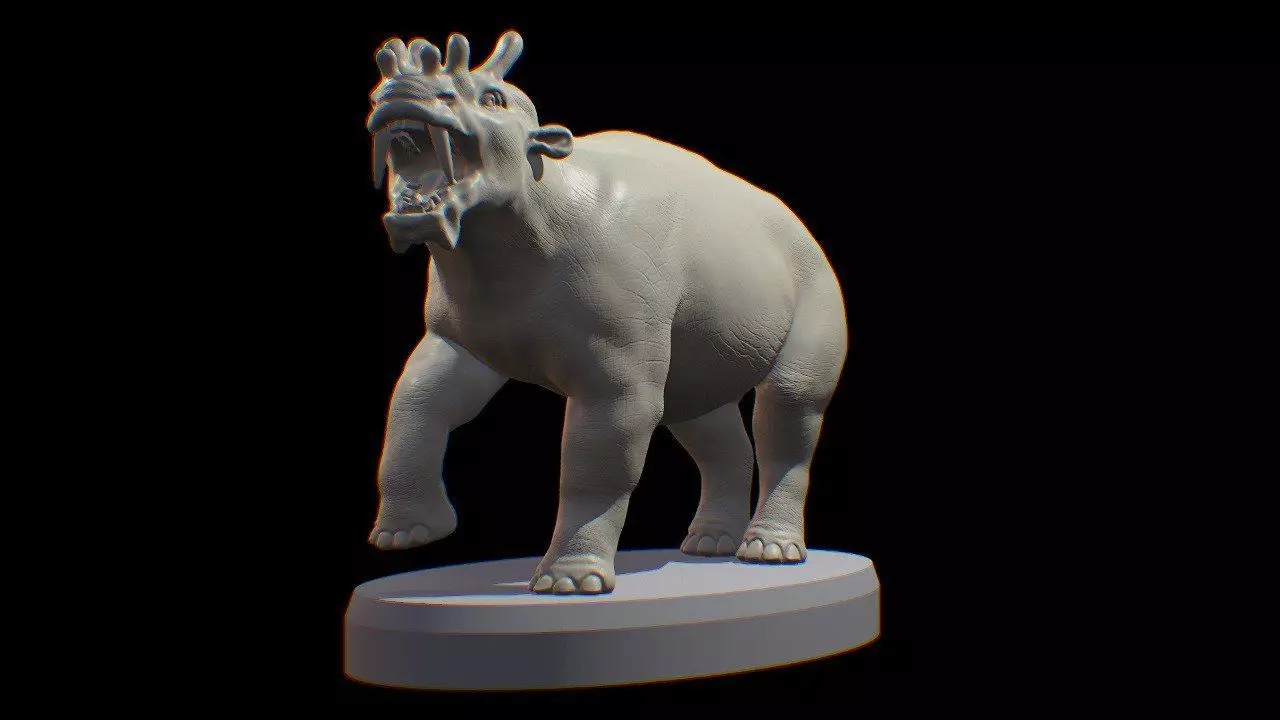 Uintatherium - prehistoric rhino 3D print model_0