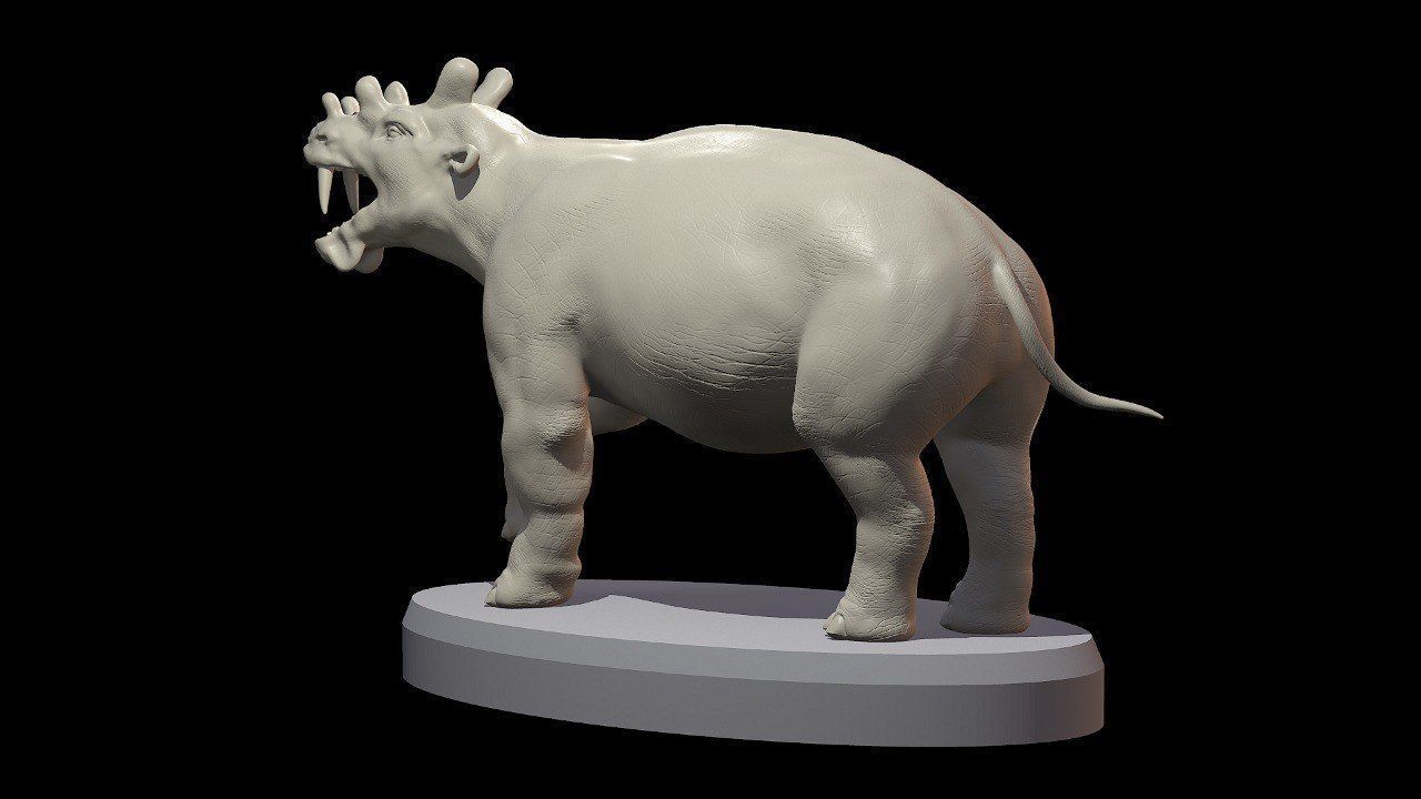 Uintatherium - prehistoric rhino 3D print model_2