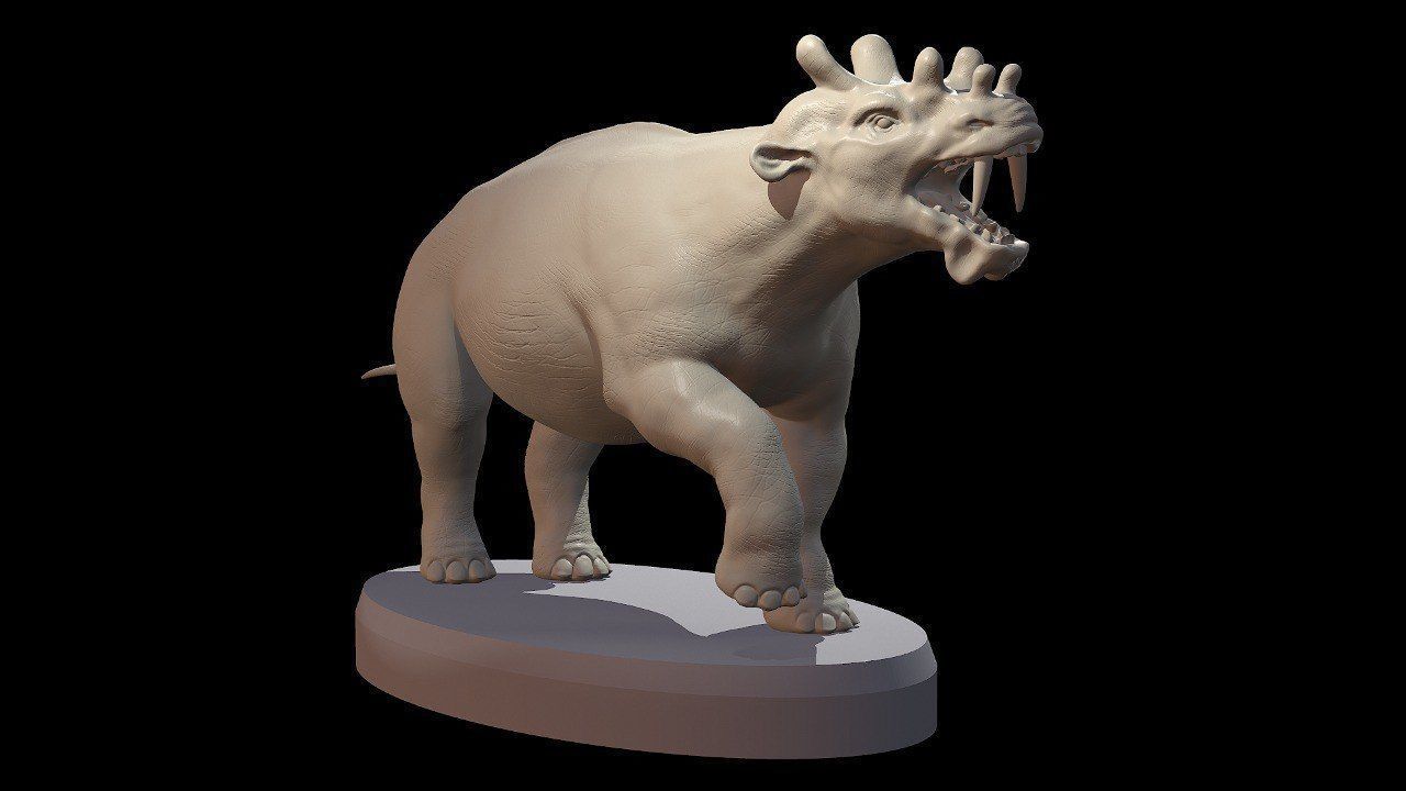 Uintatherium - prehistoric rhino 3D print model_6