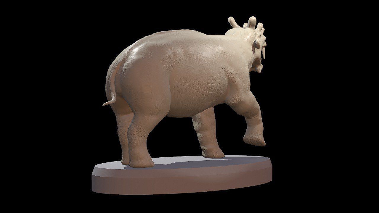 Uintatherium - prehistoric rhino 3D print model_4