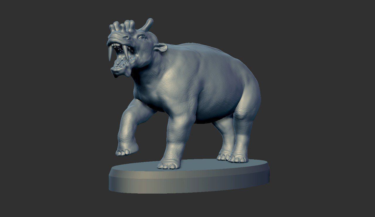 Uintatherium - prehistoric rhino 3D print model_14