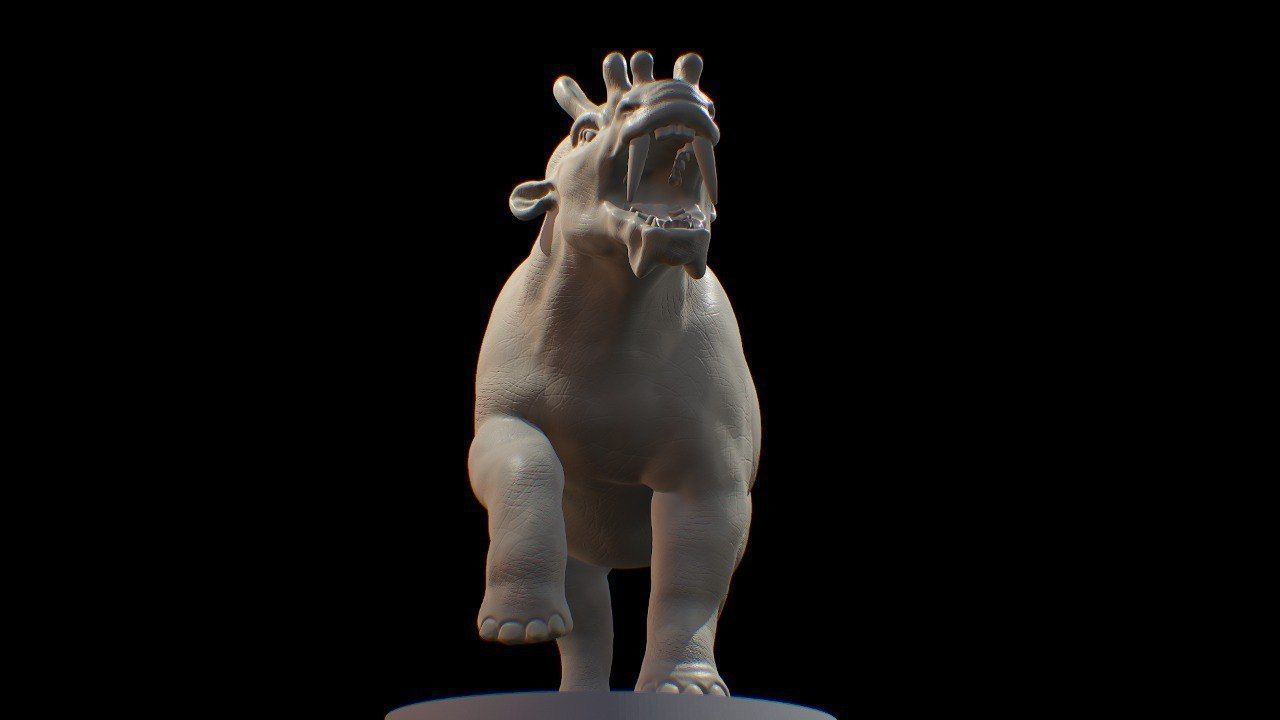 Uintatherium - prehistoric rhino 3D print model_13