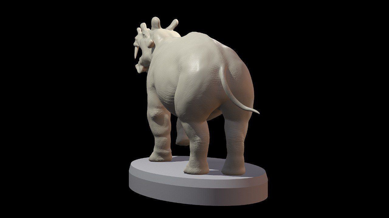 Uintatherium - prehistoric rhino 3D print model_5