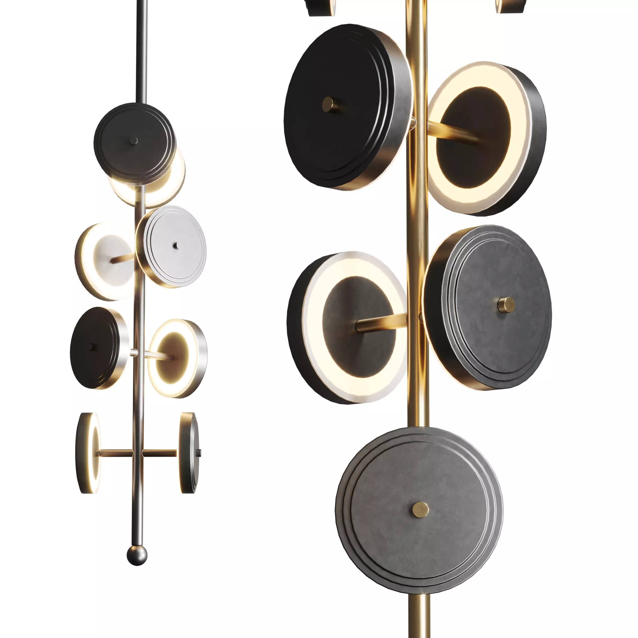 Le Royer Chandelier in Aged Brass by Larose Guyon 01 Low-poly 3D model_0