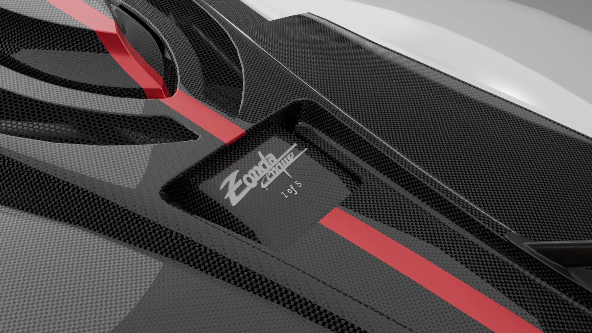 Pagani Zonda Cinque Low-poly 3D model_13