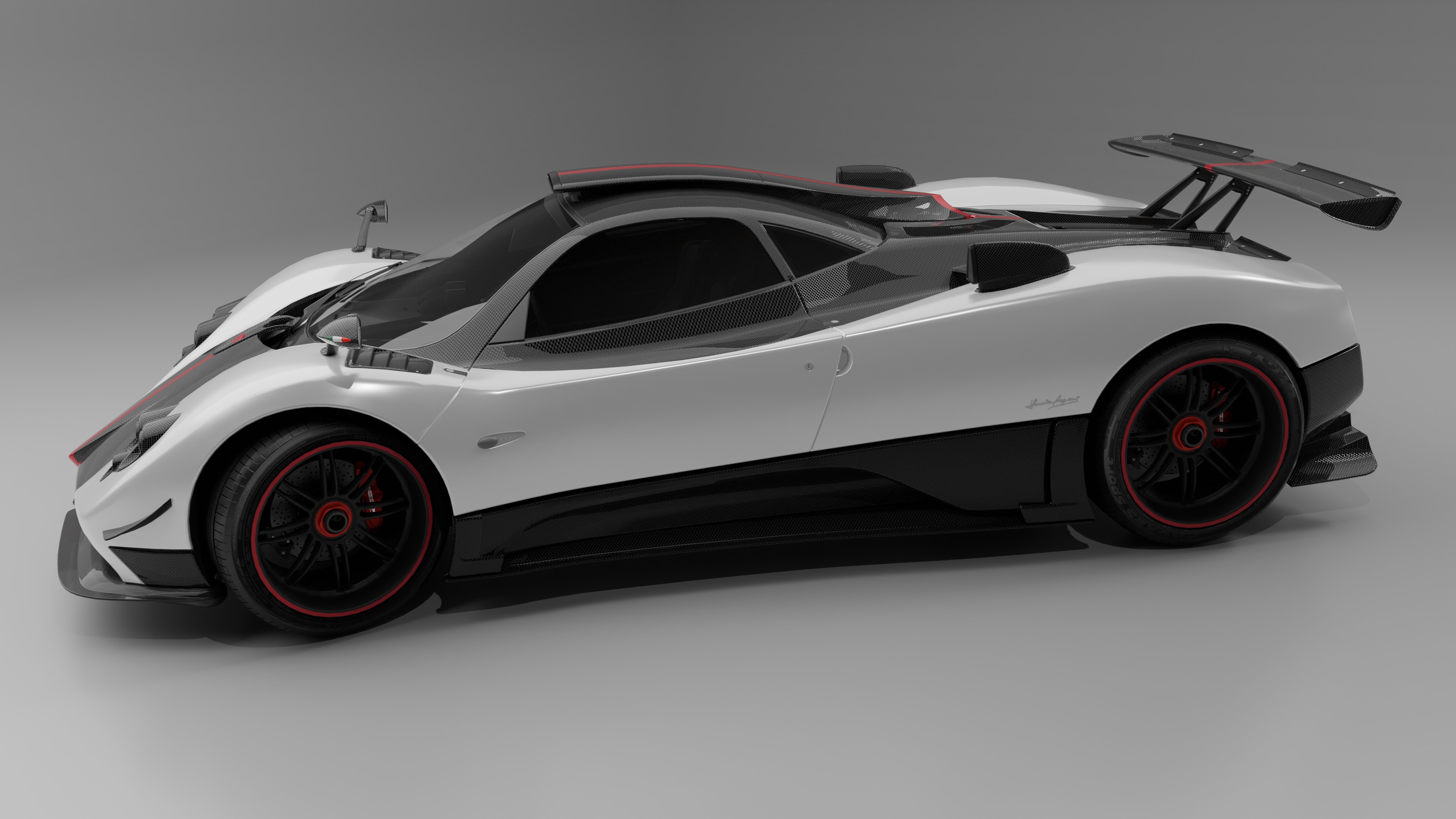Pagani Zonda Cinque Low-poly 3D model_2
