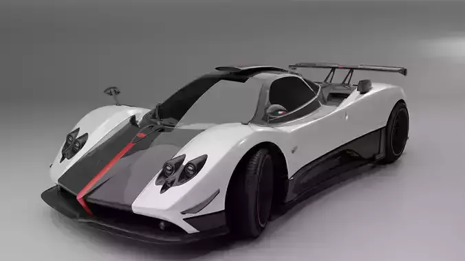 Pagani Zonda Cinque Low-poly 3D model