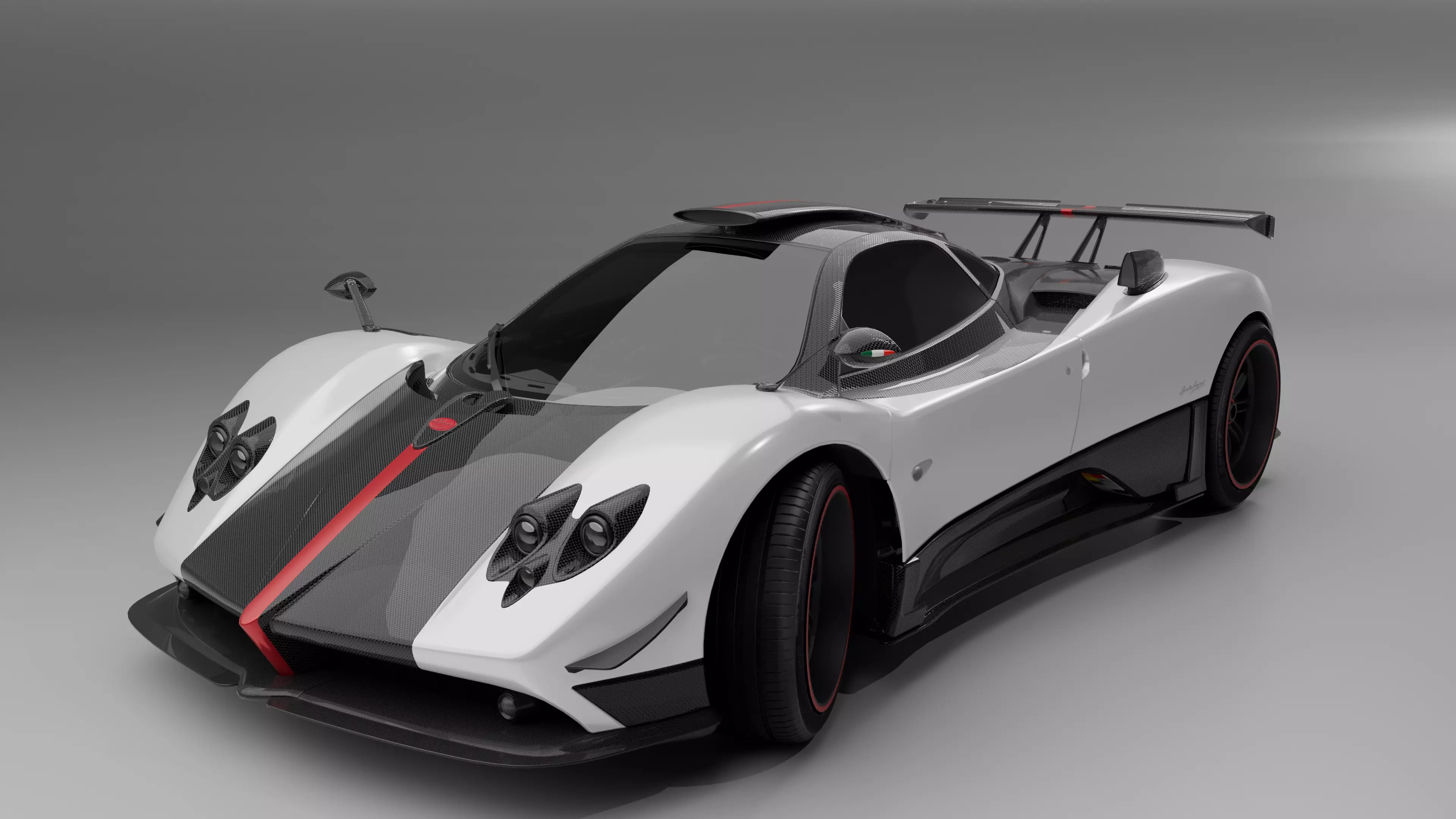 Pagani Zonda Cinque Low-poly 3D model_0