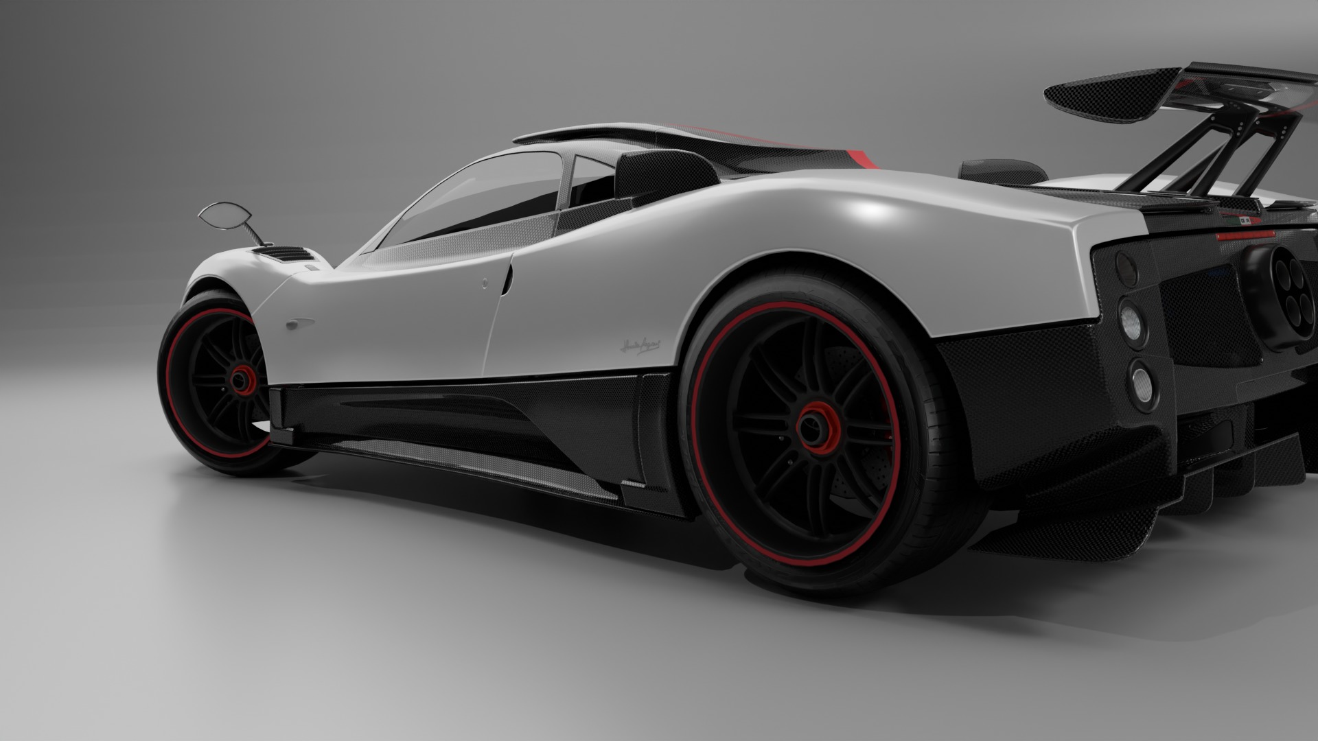 Pagani Zonda Cinque Low-poly 3D model_4
