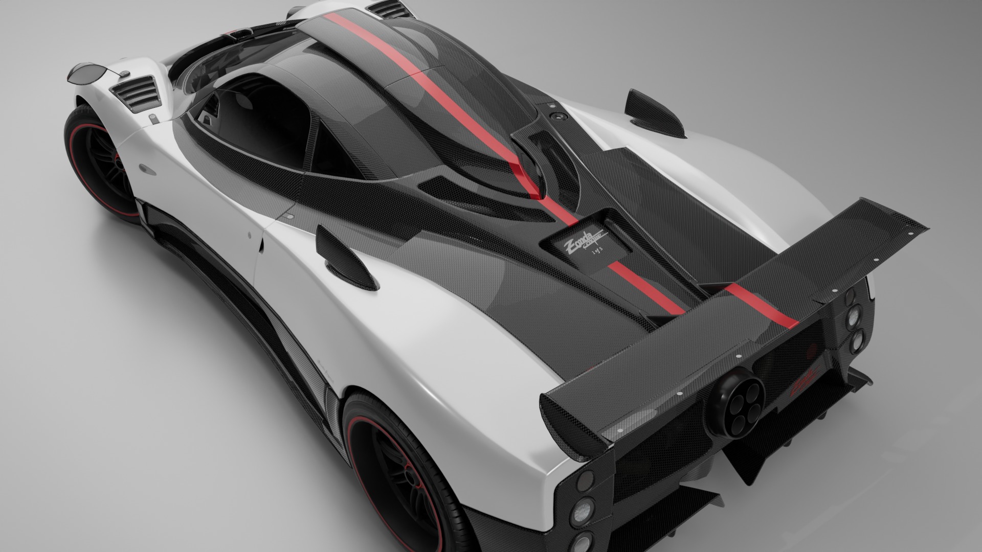 Pagani Zonda Cinque Low-poly 3D model_16