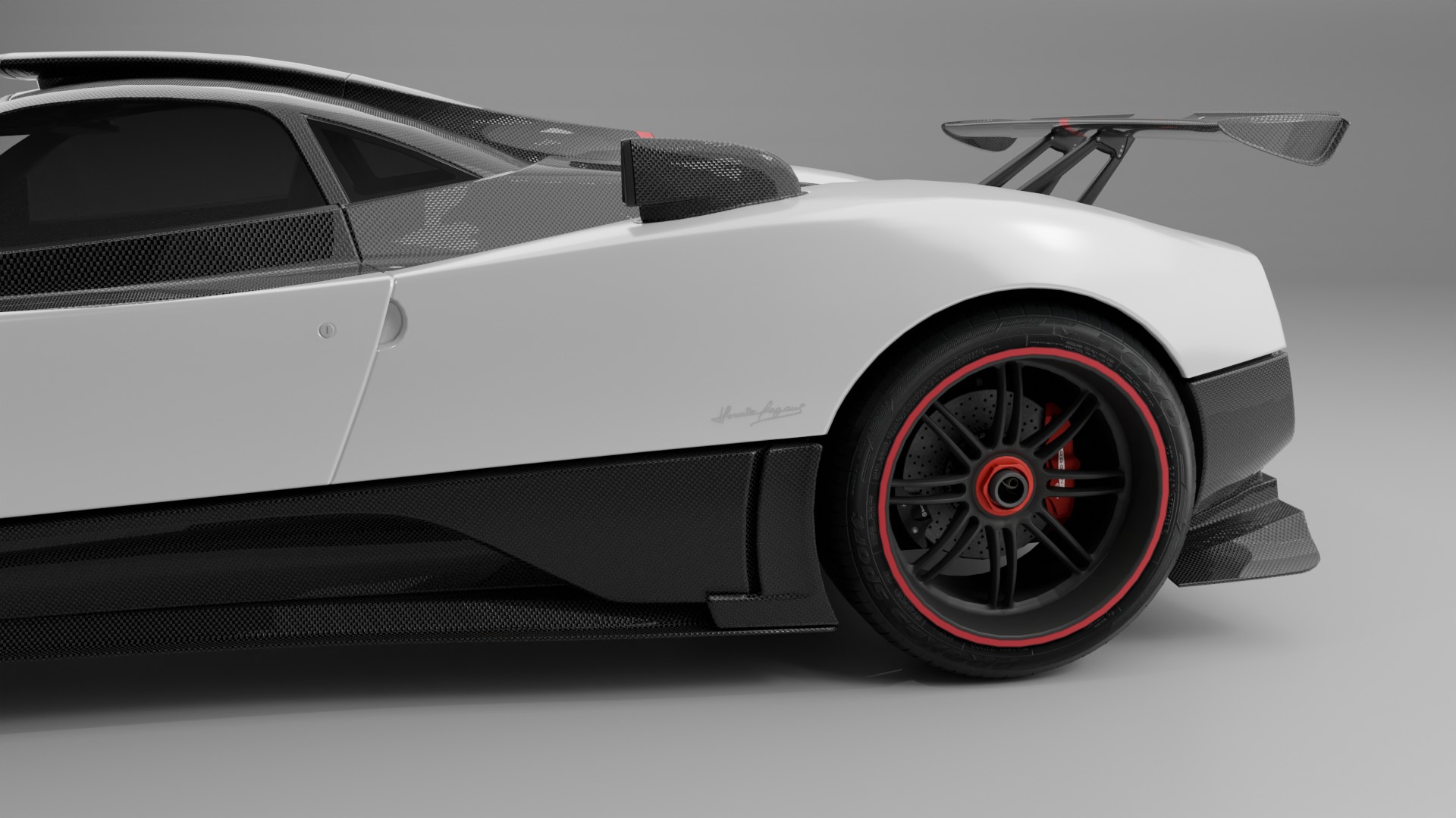 Pagani Zonda Cinque Low-poly 3D model_21