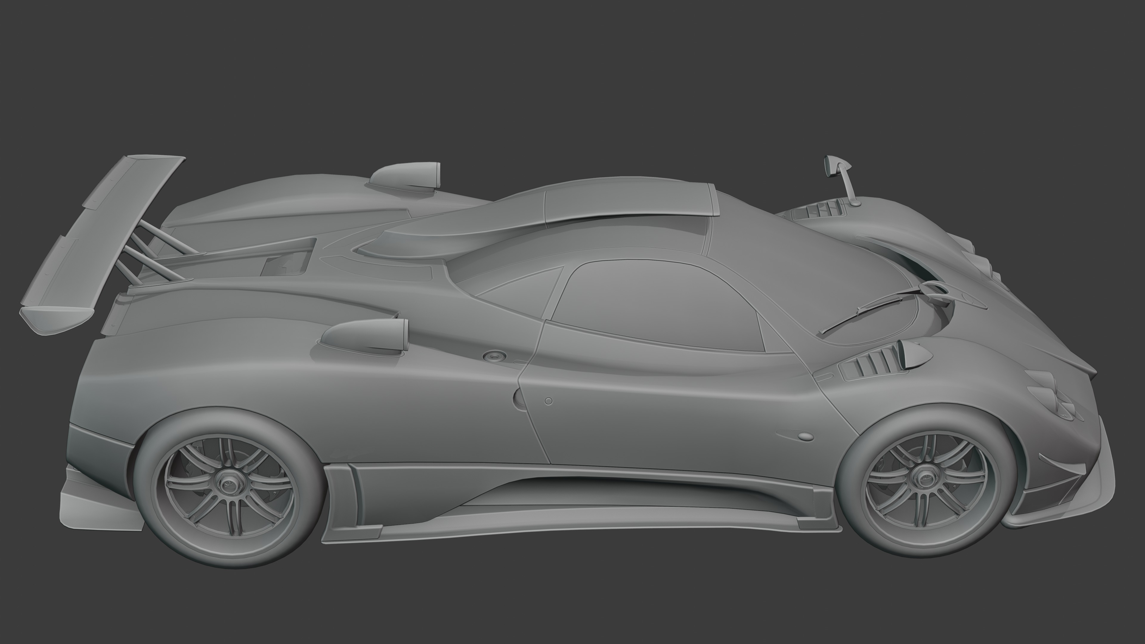 Pagani Zonda Cinque Low-poly 3D model_38