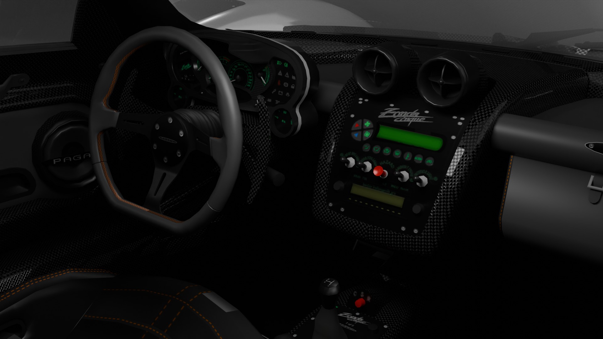 Pagani Zonda Cinque Low-poly 3D model_3