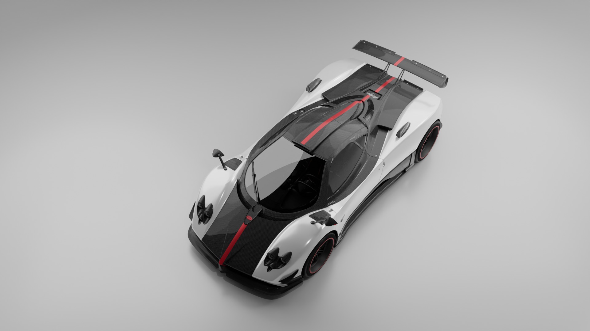 Pagani Zonda Cinque Low-poly 3D model_31