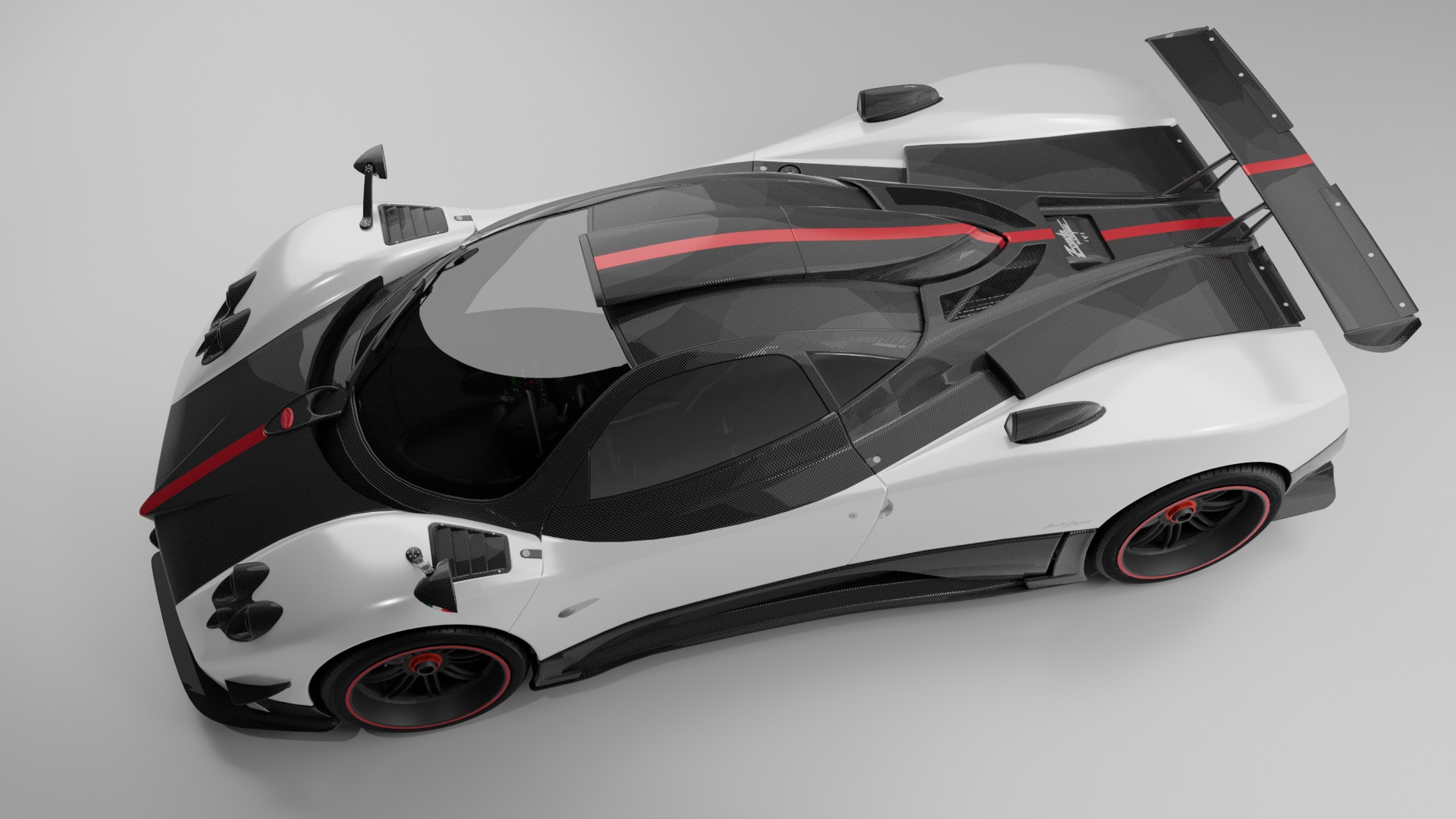 Pagani Zonda Cinque Low-poly 3D model_14