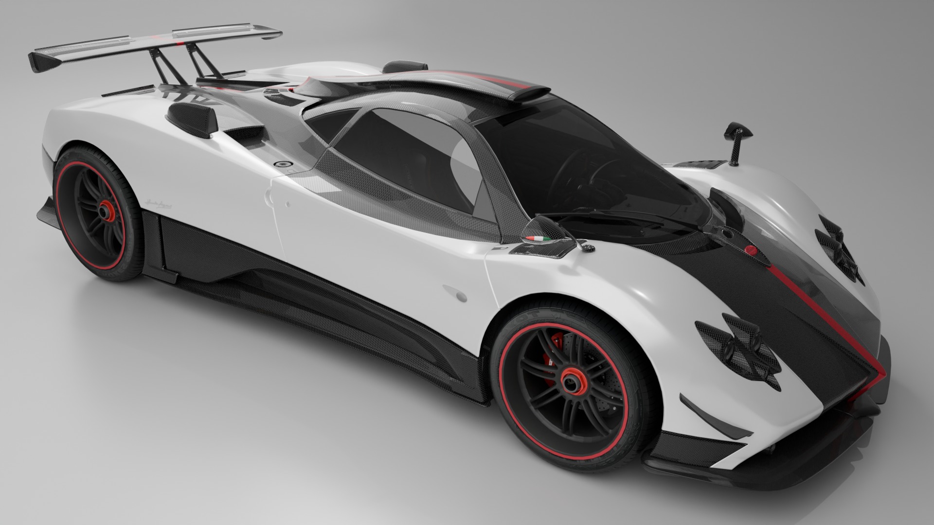 Pagani Zonda Cinque Low-poly 3D model_30
