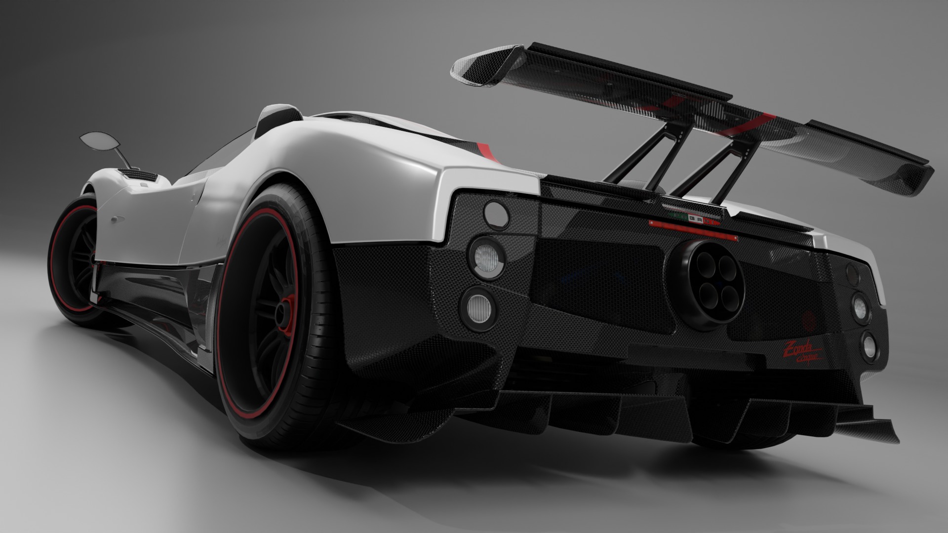 Pagani Zonda Cinque Low-poly 3D model_20