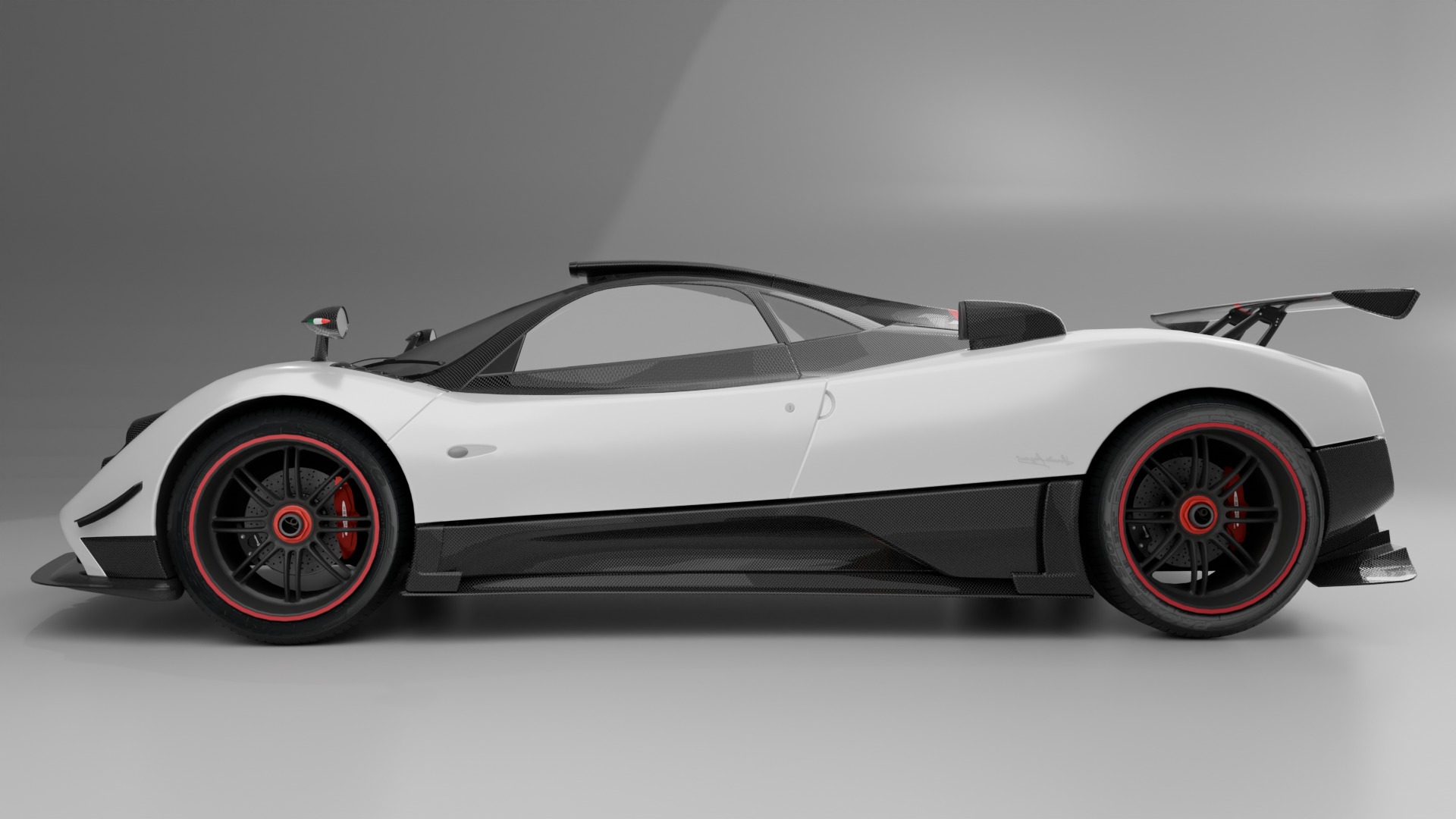 Pagani Zonda Cinque Low-poly 3D model_27