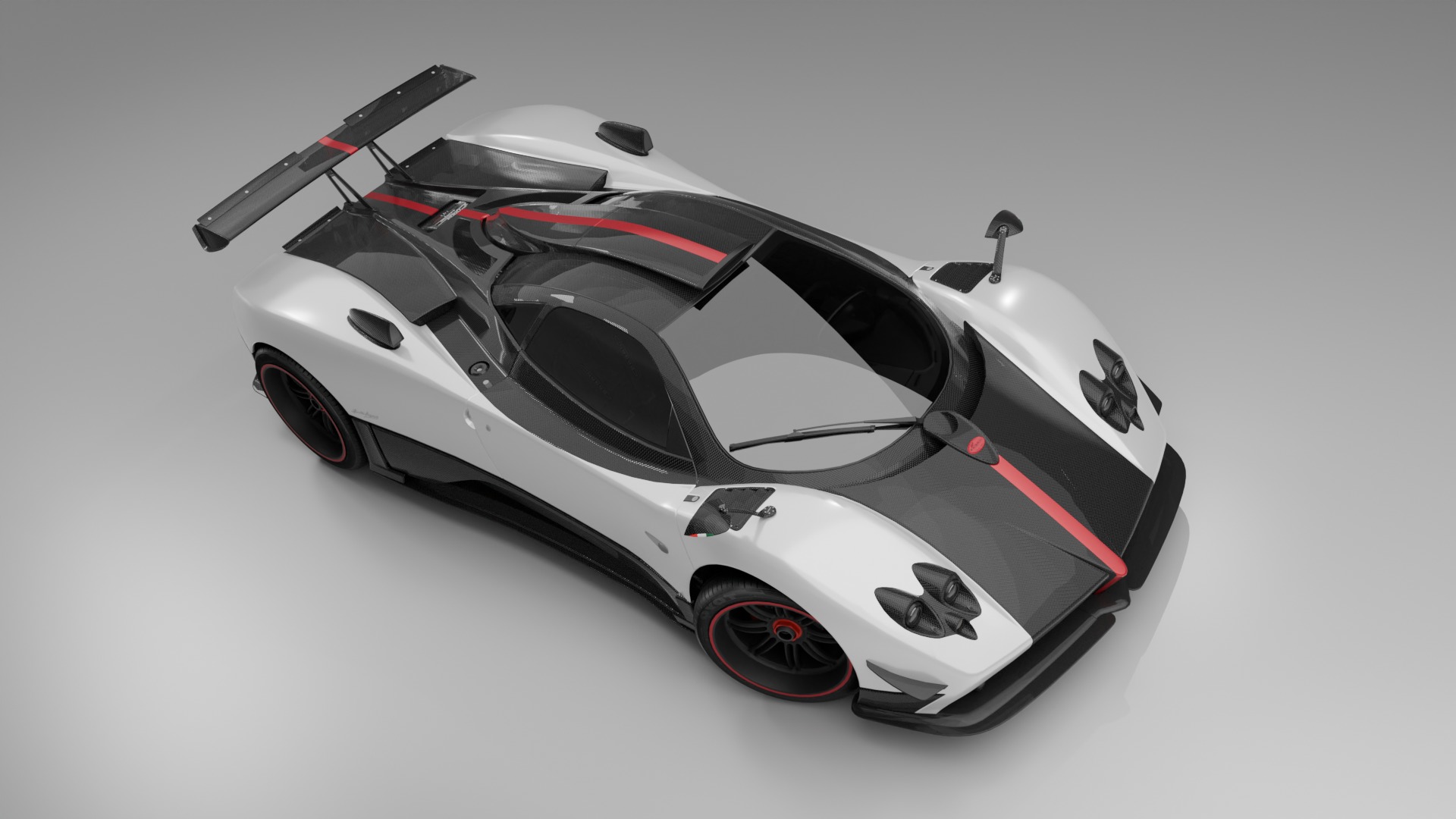 Pagani Zonda Cinque Low-poly 3D model_1