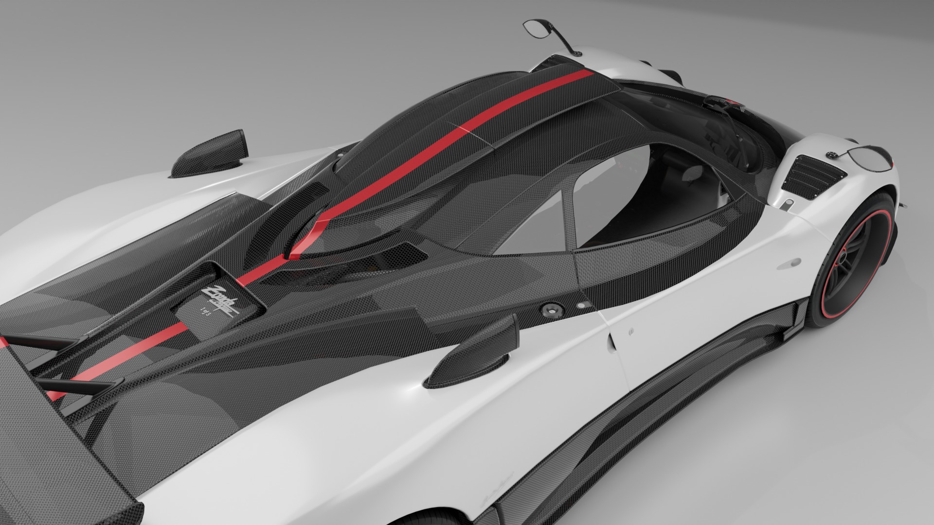 Pagani Zonda Cinque Low-poly 3D model_26