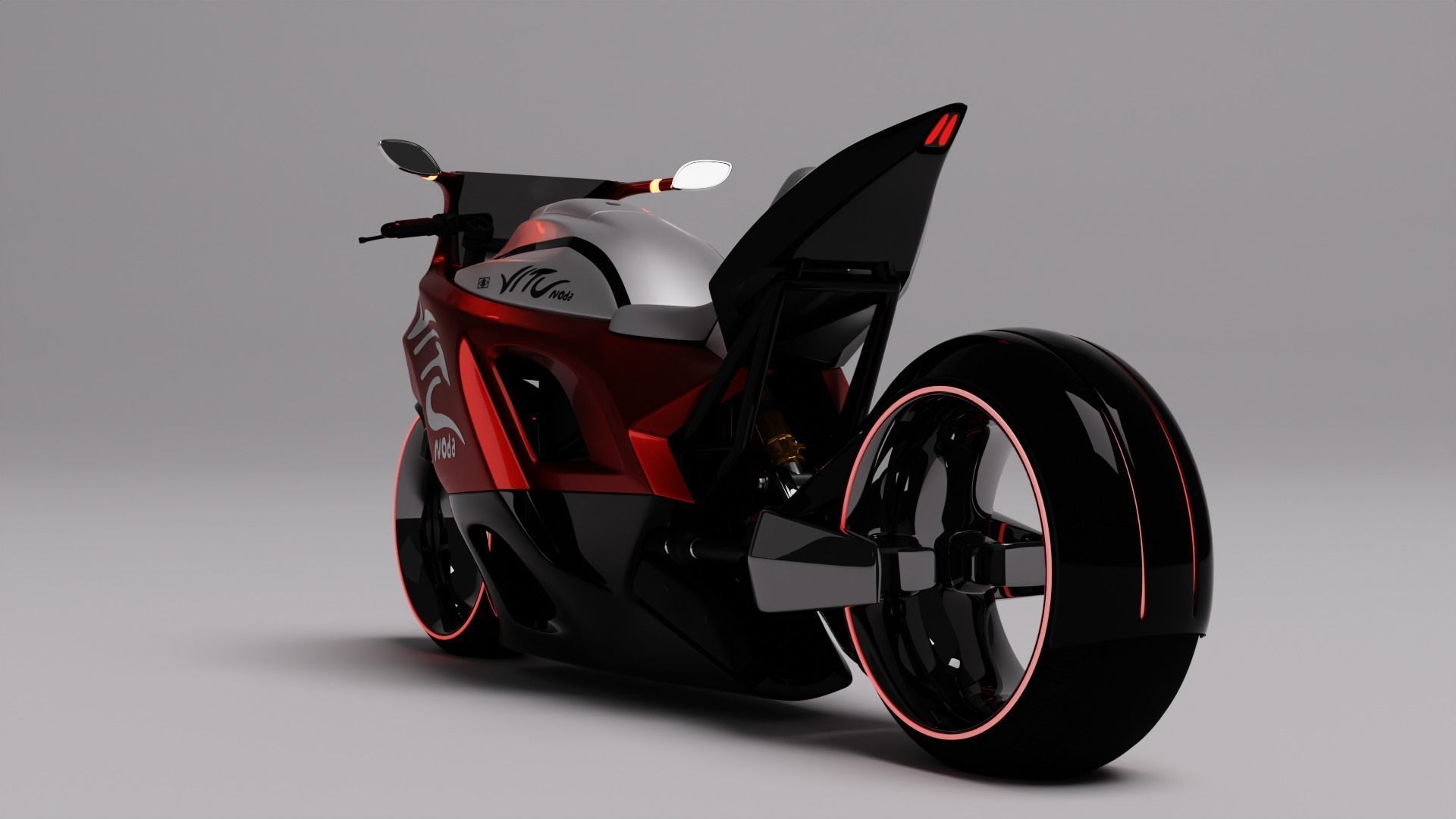 Electrice Bike future 3D model_2