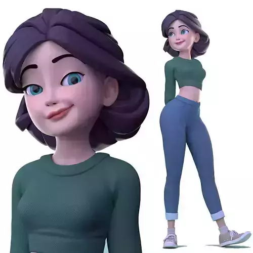 Cartoon Girl Character
