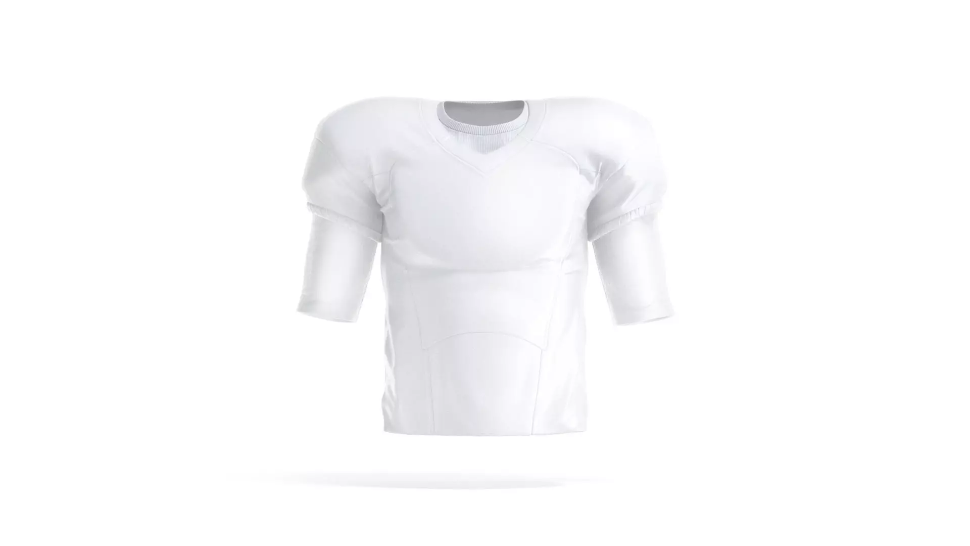 White American Football Jersey - player protective uniform 3D model