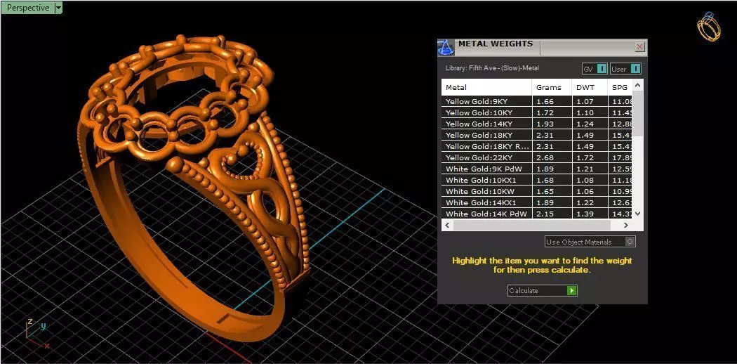 Stone Ring 3D print model_0