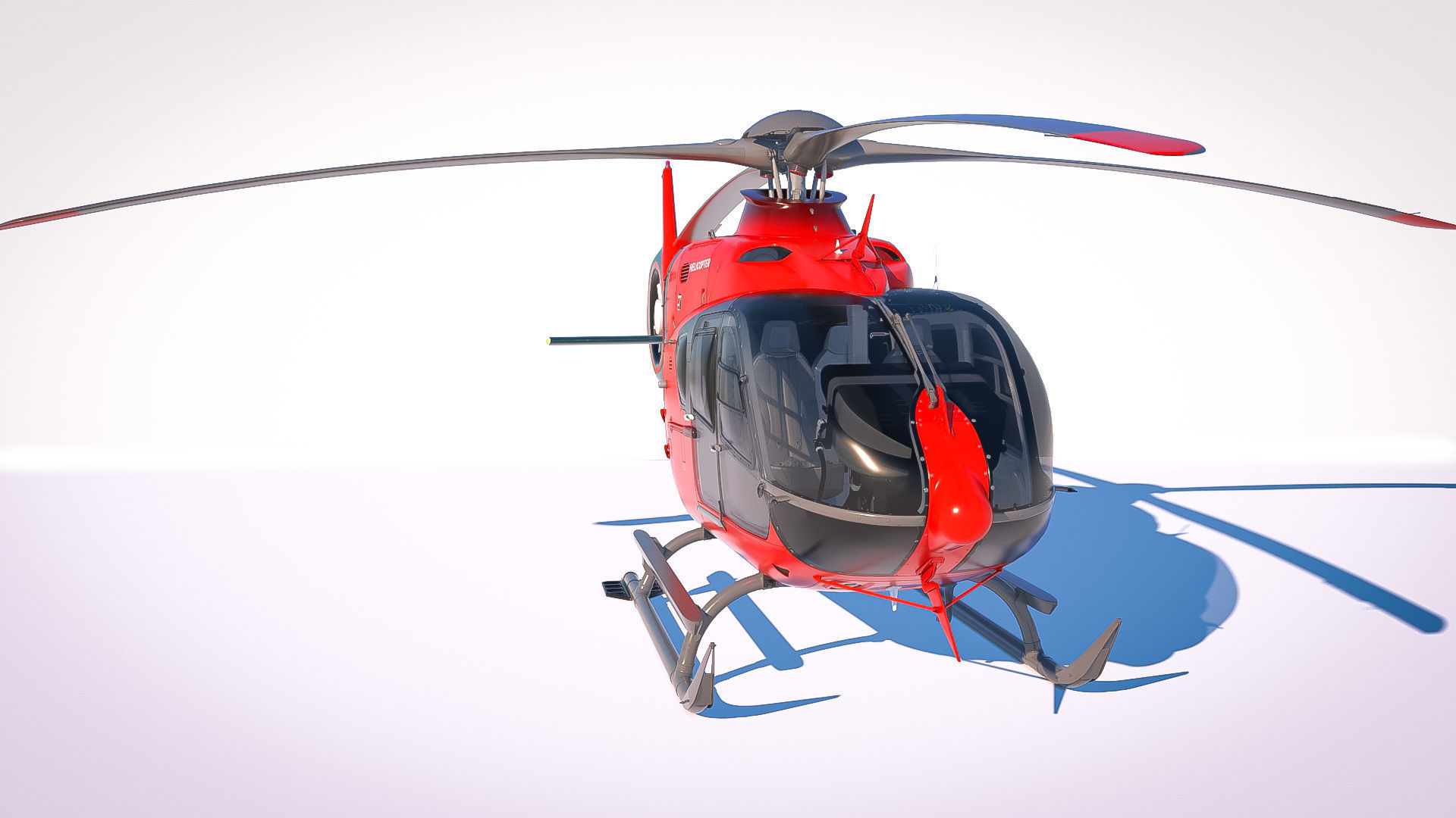 3D Model of Airbus Helicopter H135 With Cockpit and Interior 3D model_2