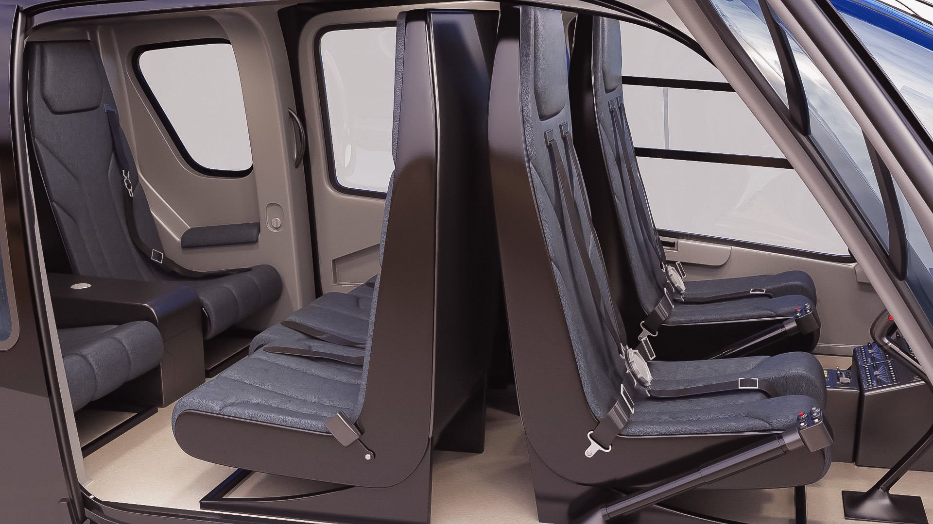 3D Model of Airbus Helicopter H135 With Cockpit and Interior 3D model_6