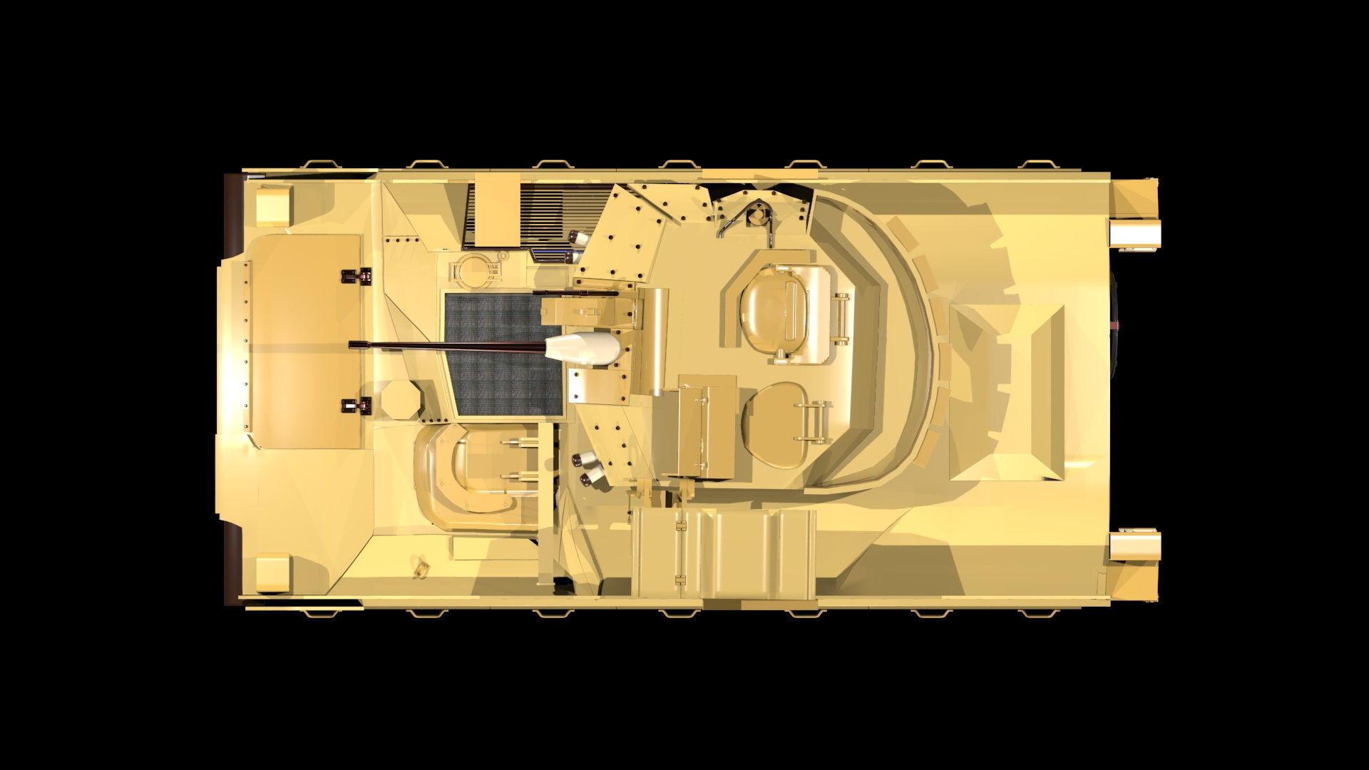 M2A2 BRADLEY ODS INFANTRY FIGHTING VEHICLE Low-poly 3D model_10