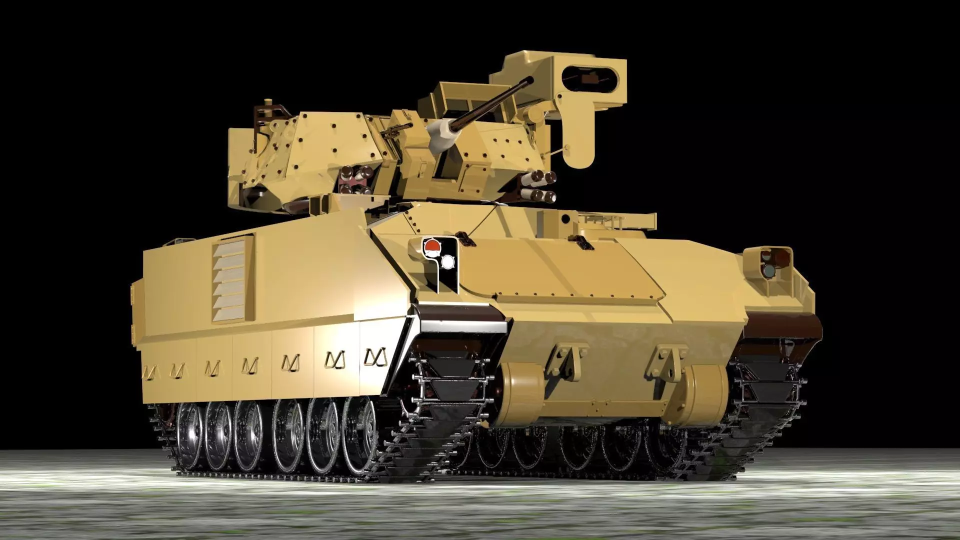 M2A2 BRADLEY ODS INFANTRY FIGHTING VEHICLE Low-poly 3D model_0