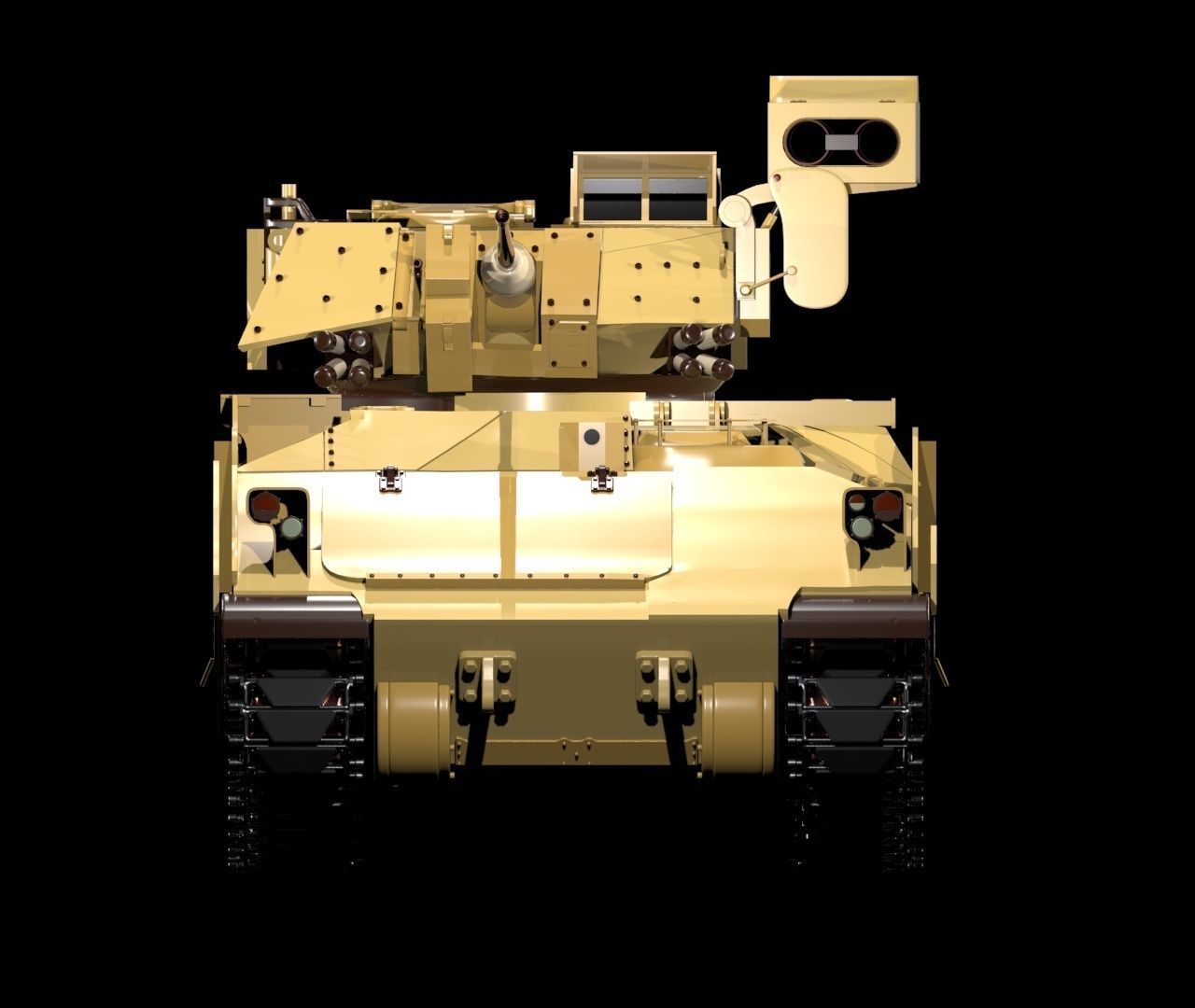 M2A2 BRADLEY ODS INFANTRY FIGHTING VEHICLE Low-poly 3D model_7