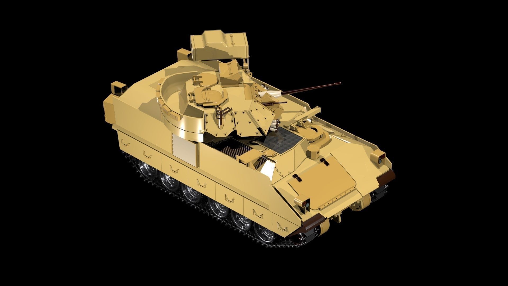 M2A2 BRADLEY ODS INFANTRY FIGHTING VEHICLE Low-poly 3D model_1