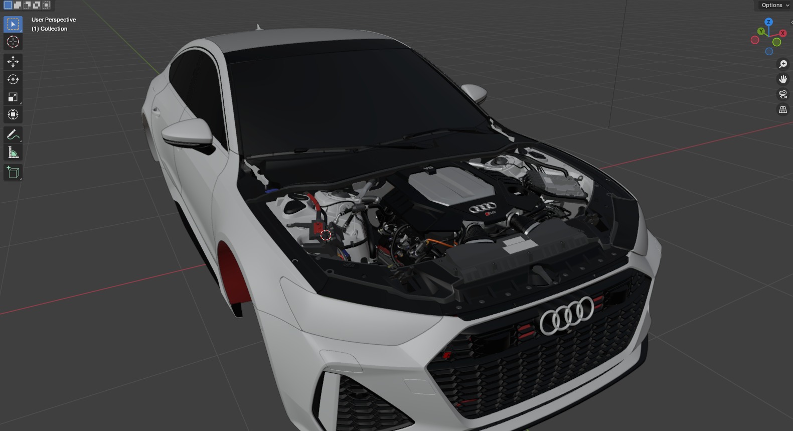 Audi RS7 C8 Low-poly 3D model_18