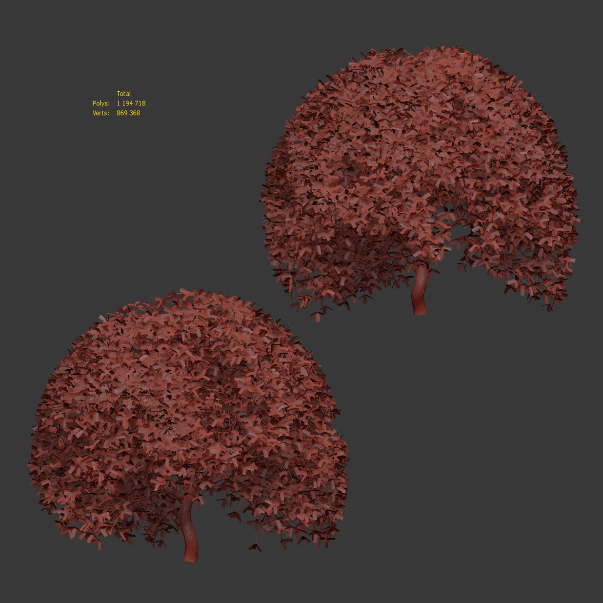 Ball-shaped bushes v2 - 2 models 3D model_3