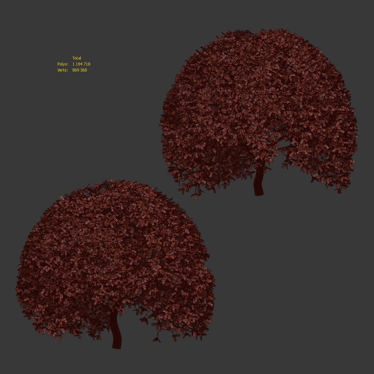 Ball-shaped bushes v2 - 2 models 3D model_4