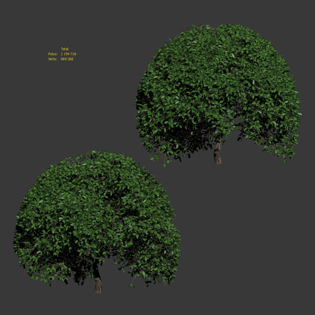 Ball-shaped bushes v2 - 2 models 3D model_2