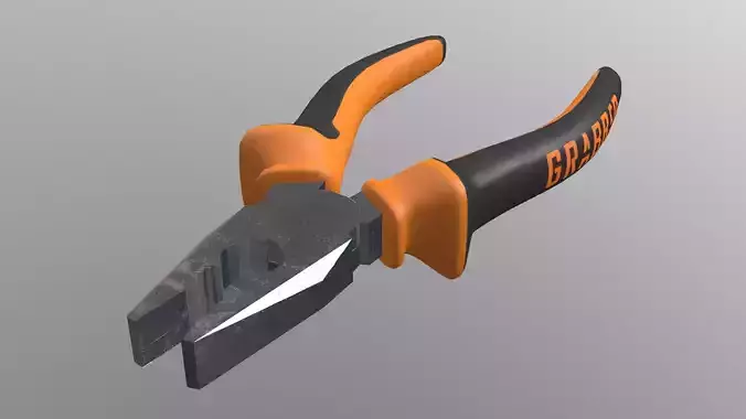 Pliers slightly worn 3D model