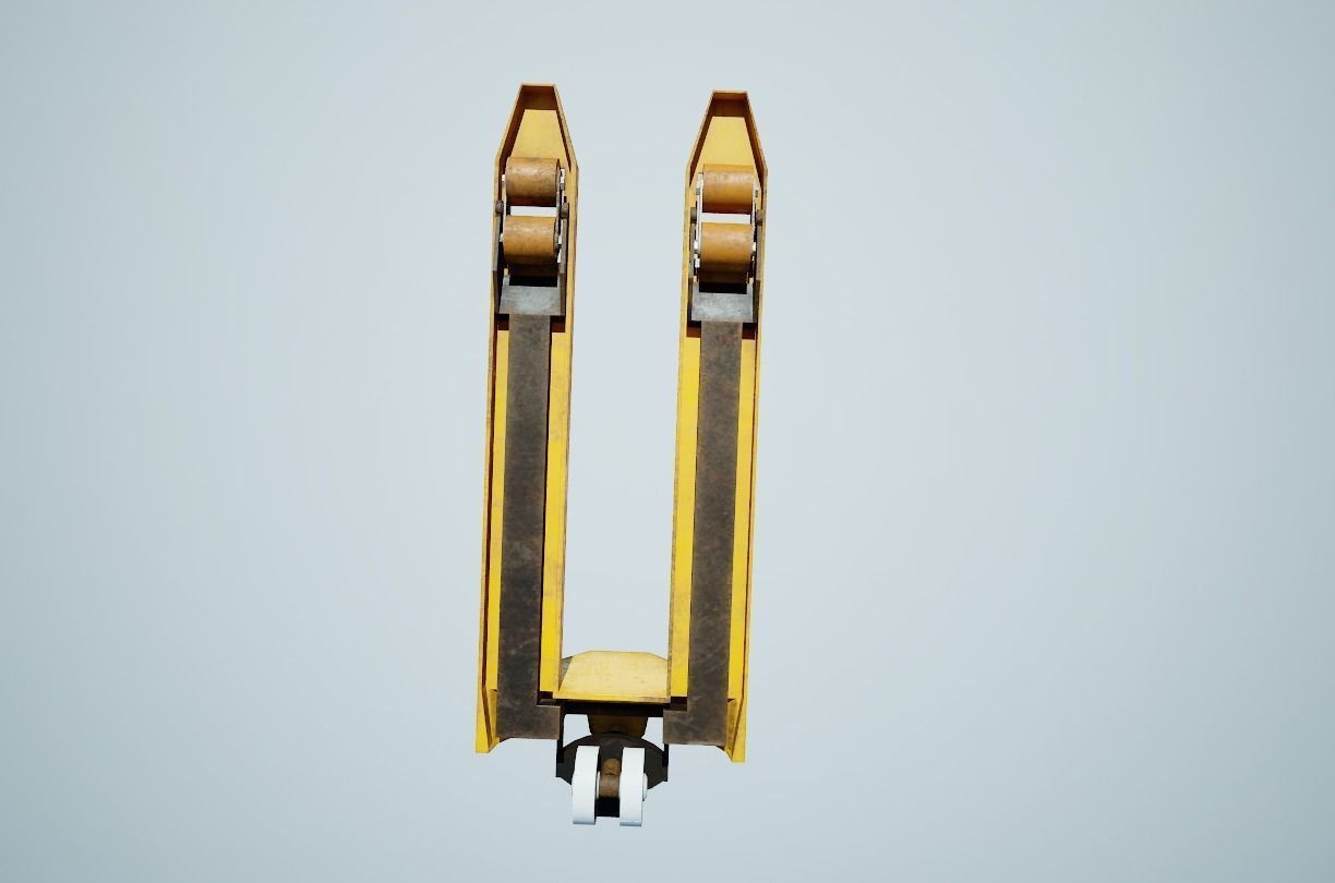 Hand Forklift Free low-poly 3D model_3