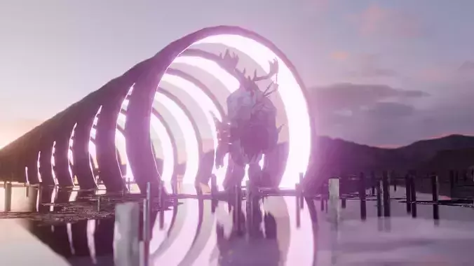 Monster In The Rings 3d scene pack