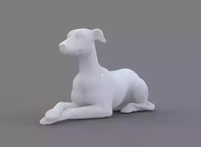 Dog sitting pose 3d printable model