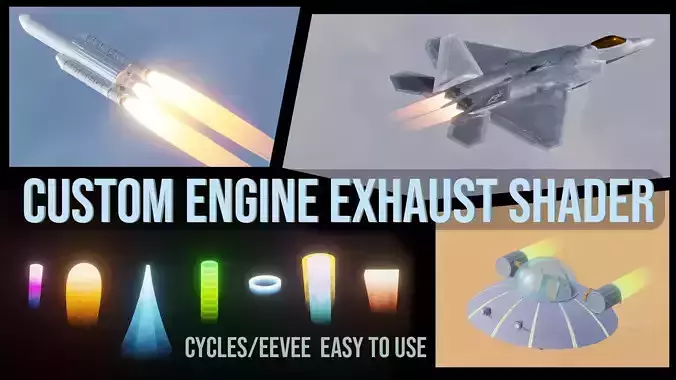 Rocket Jet Engine Effect 3D model