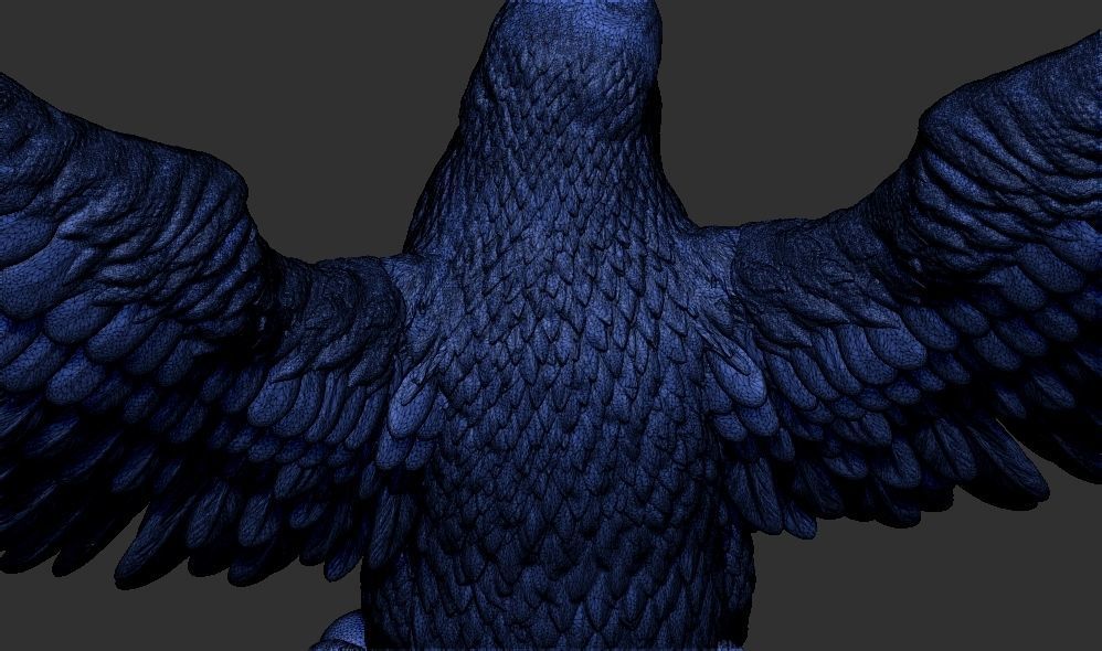 Falcon on hand 3D Printable model 3D print model_7