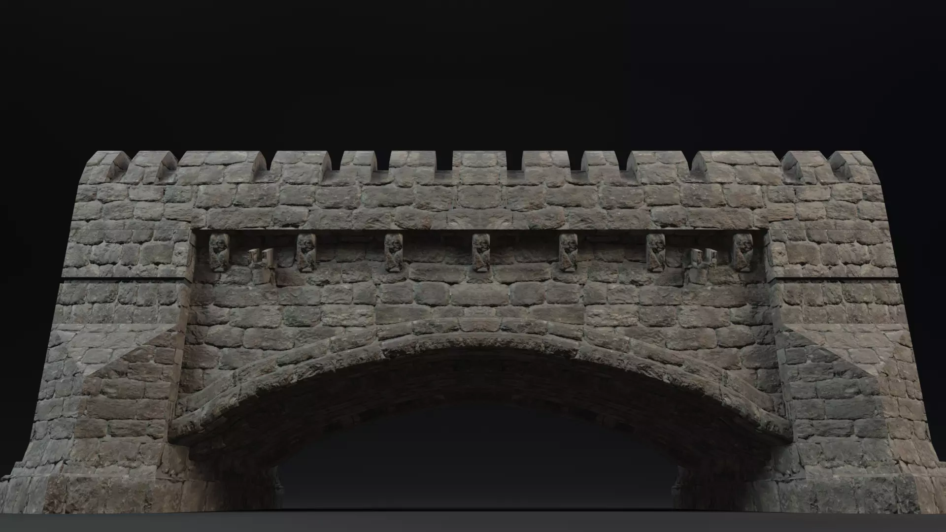 Stone Bridge Free low-poly 3D model_0