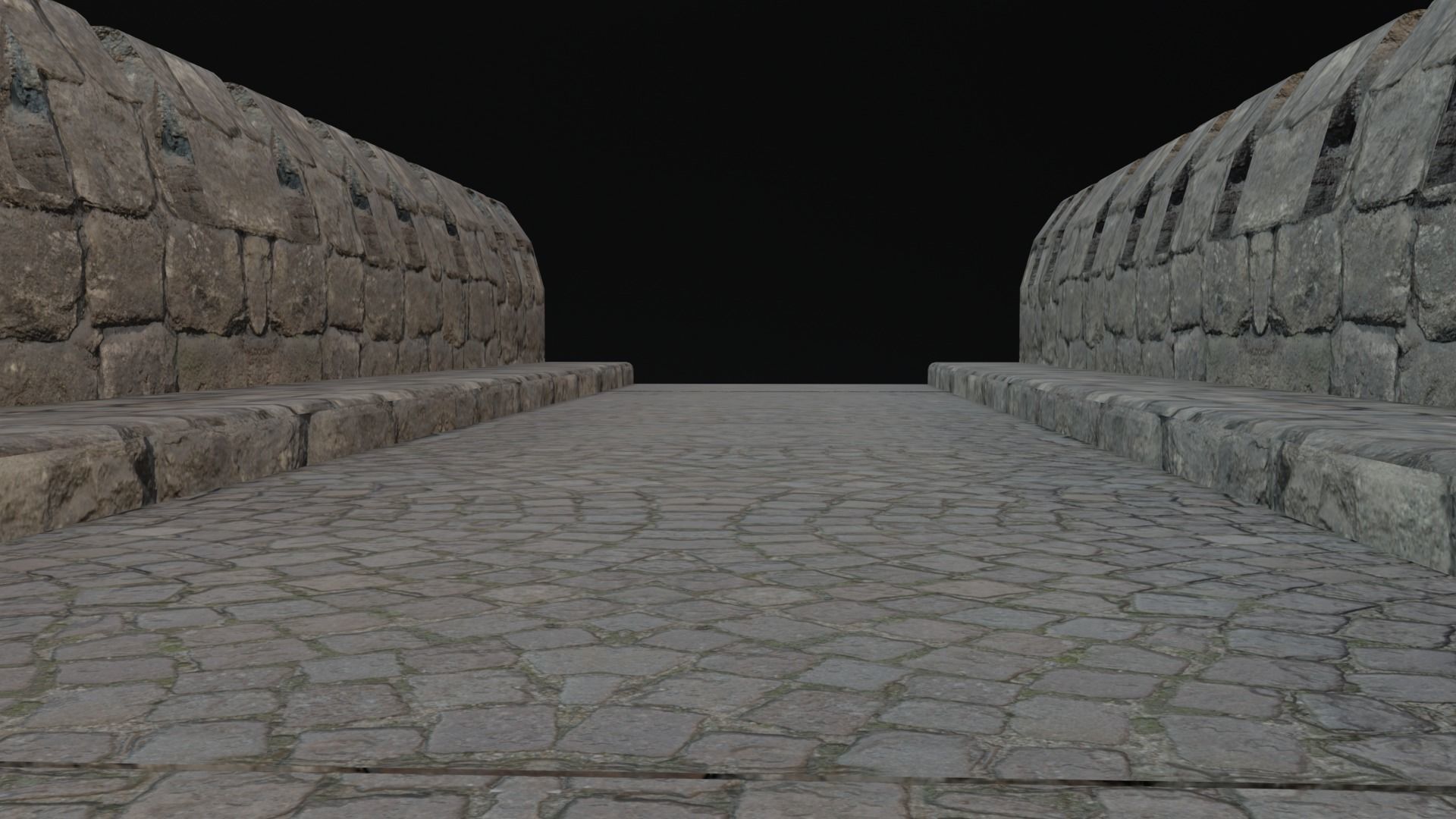 Stone Bridge Free low-poly 3D model_5
