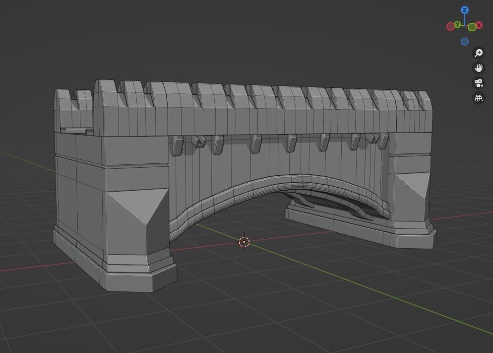 Stone Bridge Free low-poly 3D model_8