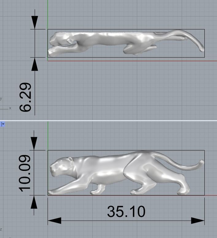 Leopard pendant 3D print model_1